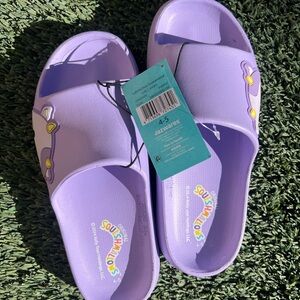 NEW Squishmallows KIDS Purple Slide Sandals size 4/5